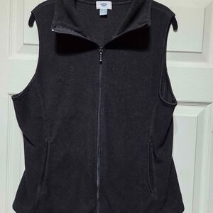 Old Navy women's Large black fleece vest